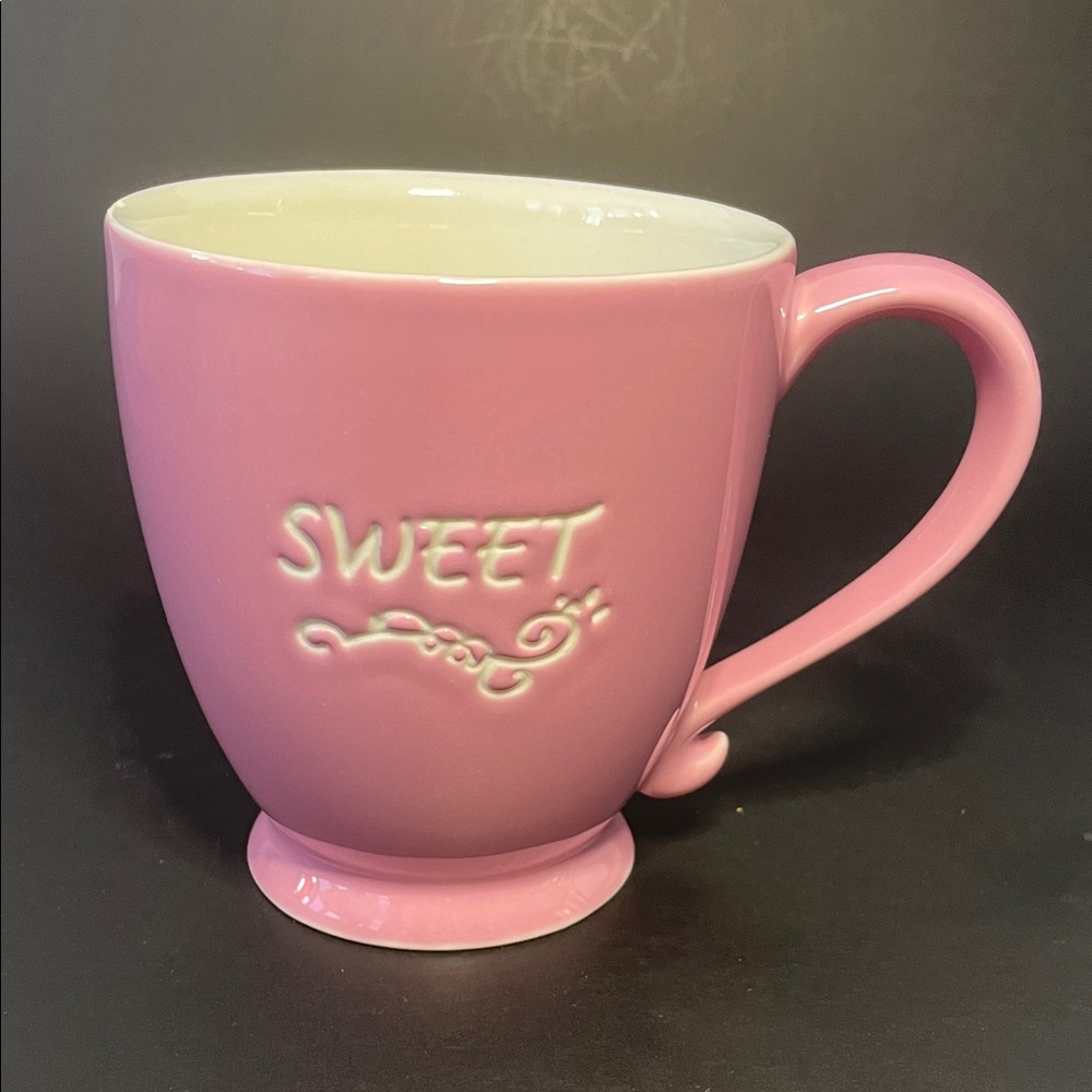 STARBUCKS Pink & White Whimsical Sweet Feminine Cottagecore Coffee Mug